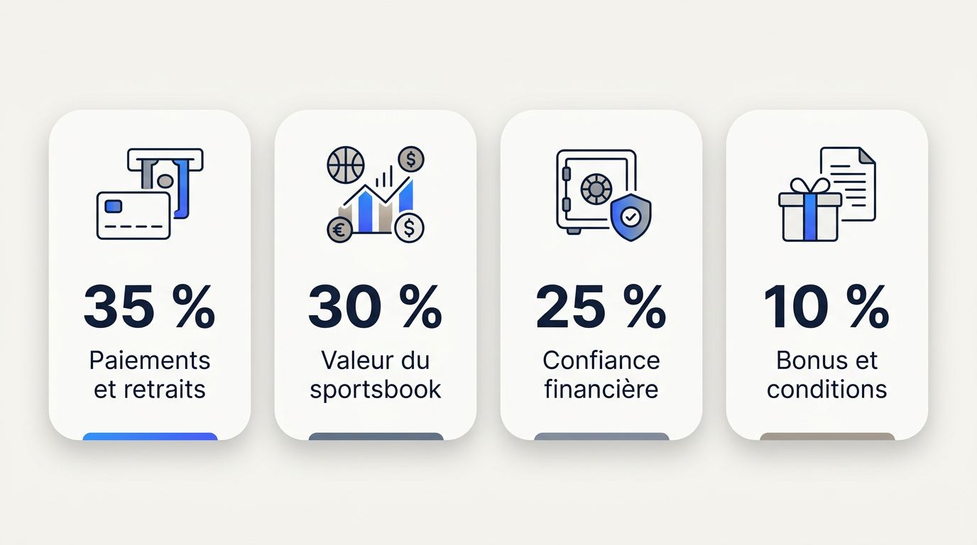 Schéma du classement des bookmakers crypto